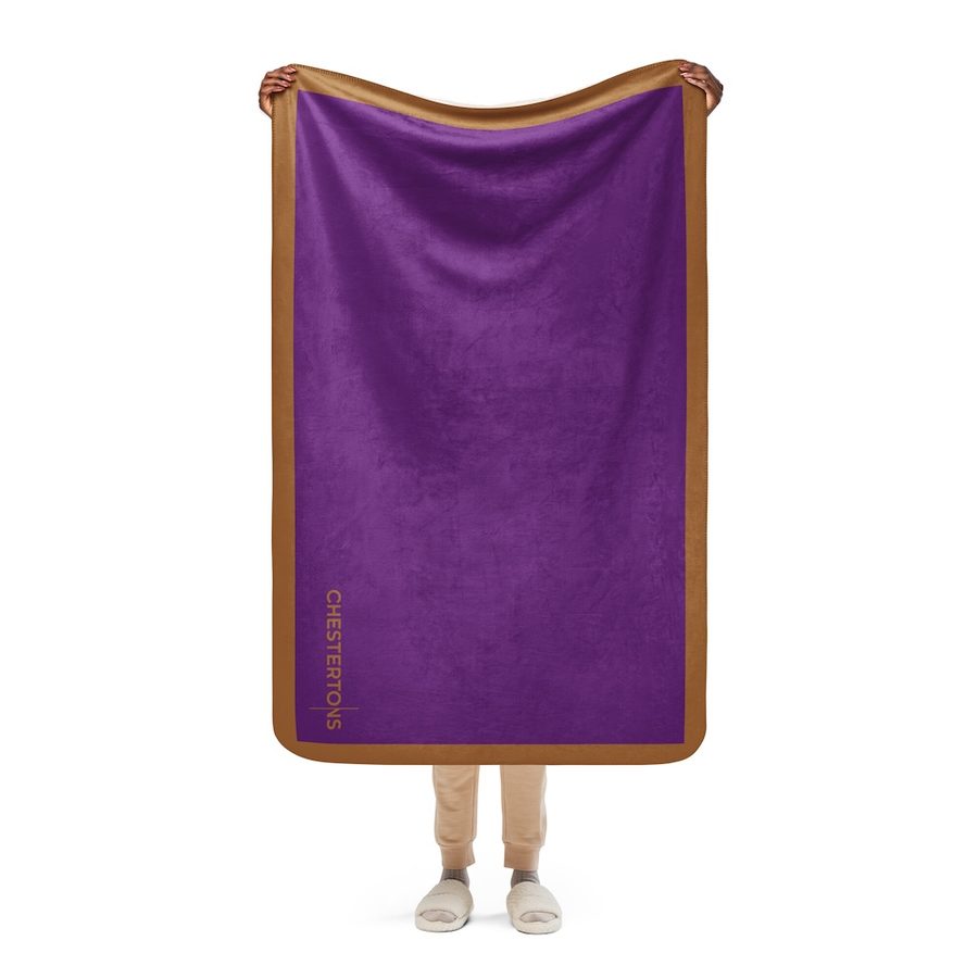 Blanket held up to show its full size